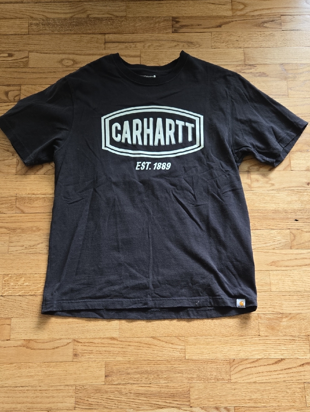 Carhartt Men’s Black Logo Graphic Tee - Black Size Medium